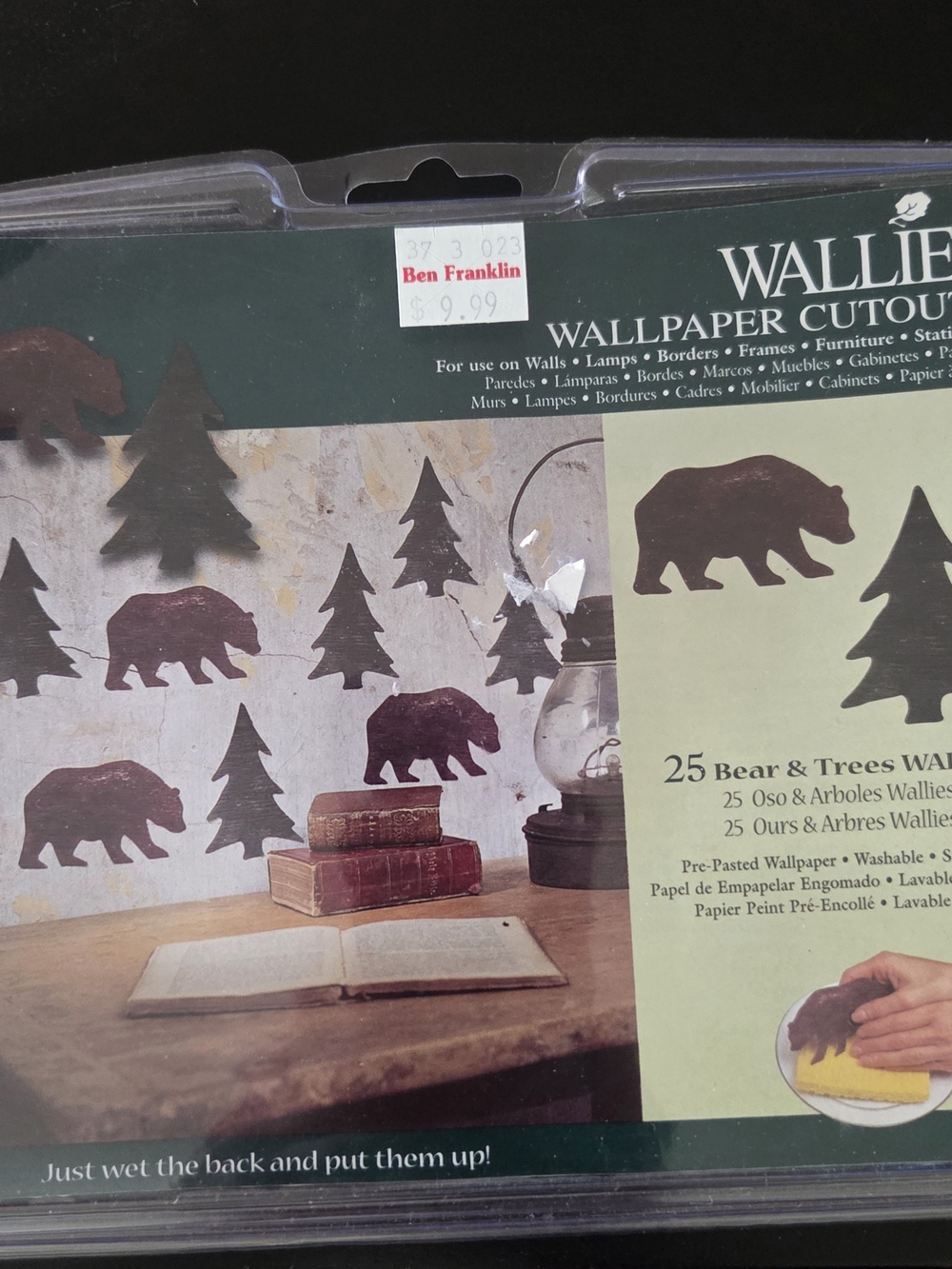 Vintage Wallies Wallpaper Cutouts Bear Moose Tree